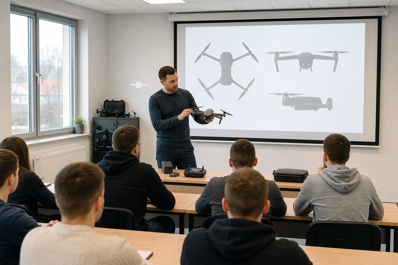Szkolenie pilotów dronów – sala wykładowa DRONE4TECH