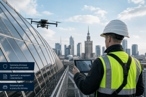 Szkolenia dronowe B2B – sektor przemysłowy i budowlany, inspekcje i STS Warszawa