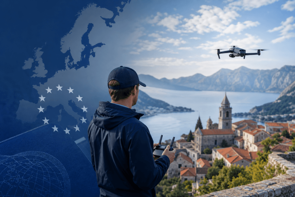 Latanie dronem za granicą – europejskie uprawnienia STS