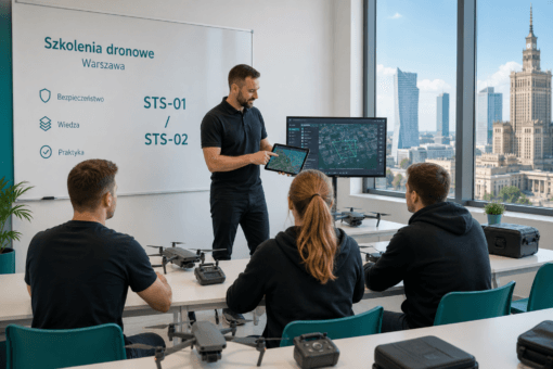 Kurs STS-01 i STS-02 w Warszawie – szkolenie pilota drona DRONE4TECH