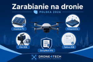 Zarabianie na dronie w Polsce – nisze B2B i certyfikat STS