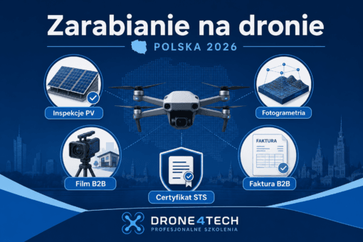 Zarabianie na dronie w Polsce – nisze B2B i certyfikat STS