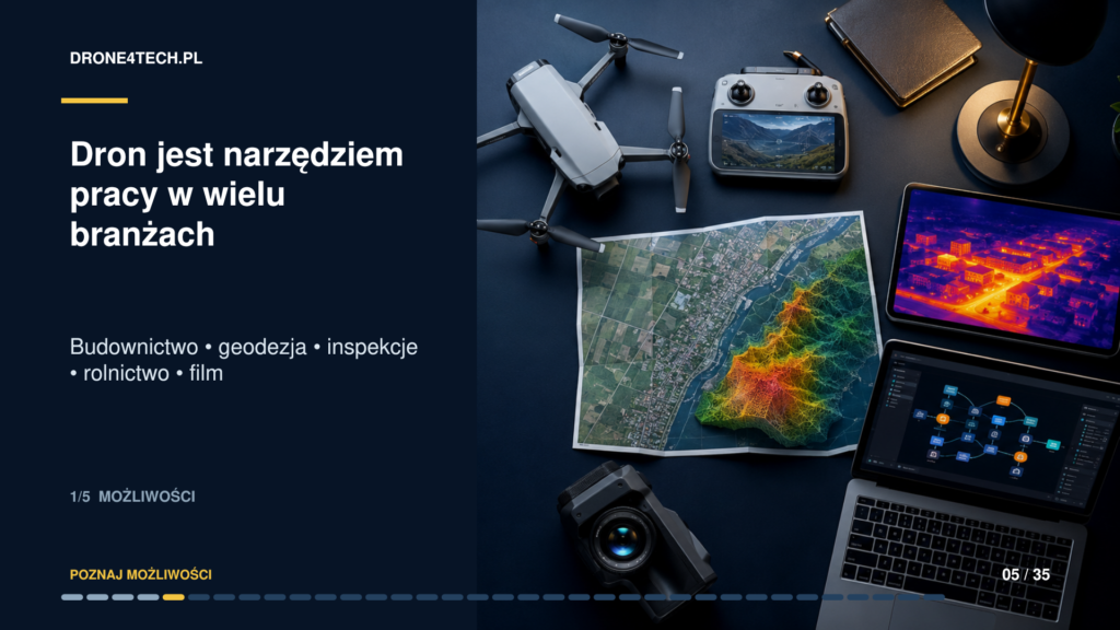 Dron jest narzędziem pracy w wielu branżach