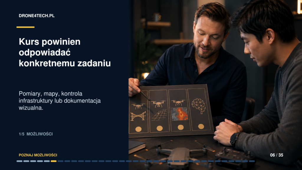 Kurs powinien odpowiadać konkretnemu zadaniu zawodowemu