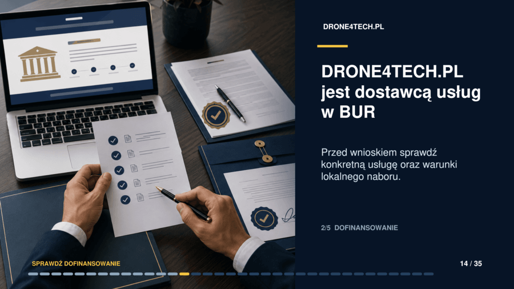 DRONE4TECH.PL jest dostawcą usług w BUR