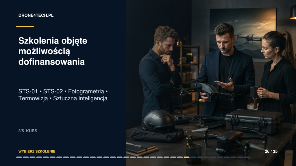 Szkolenia objęte możliwością dofinansowania KFS w DRONE4TECH