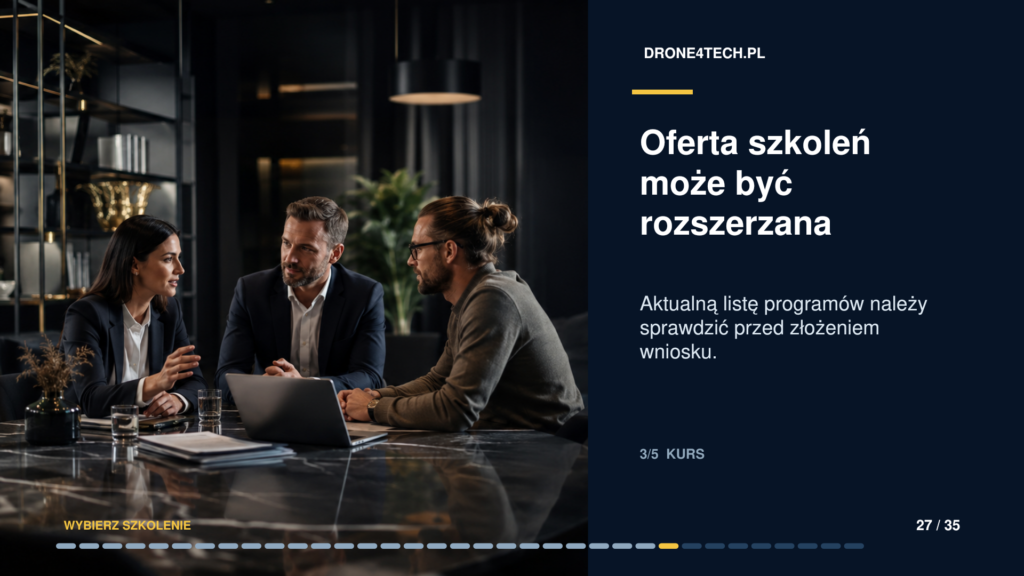 Oferta szkoleń z dofinansowaniem może być rozszerzana