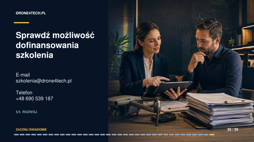 Sprawdź możliwość dofinansowania szkolenia – kontakt DRONE4TECH.PL