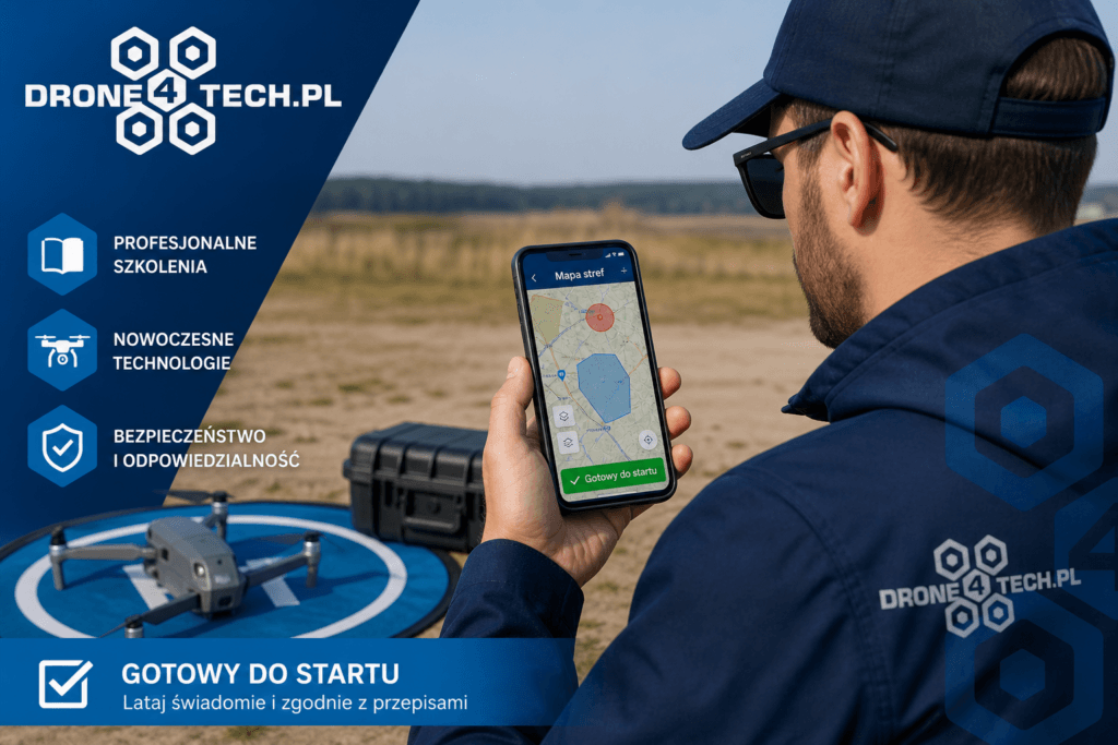 Sprawdzenie geostref przed lotem komercyjnym dronem