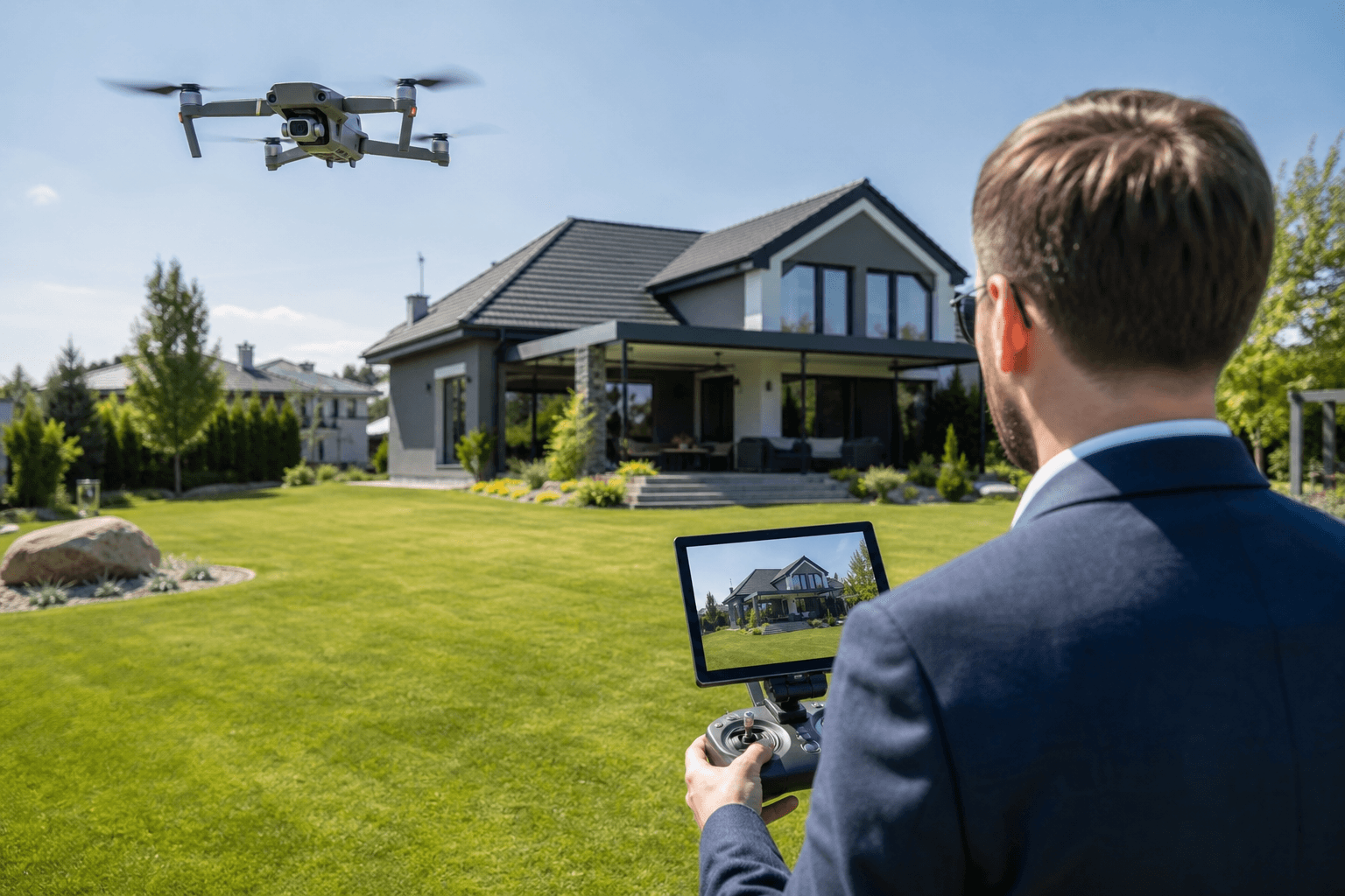 Filmowanie domu dronem – zdjęcia lotnicze dla biura nieruchomości
