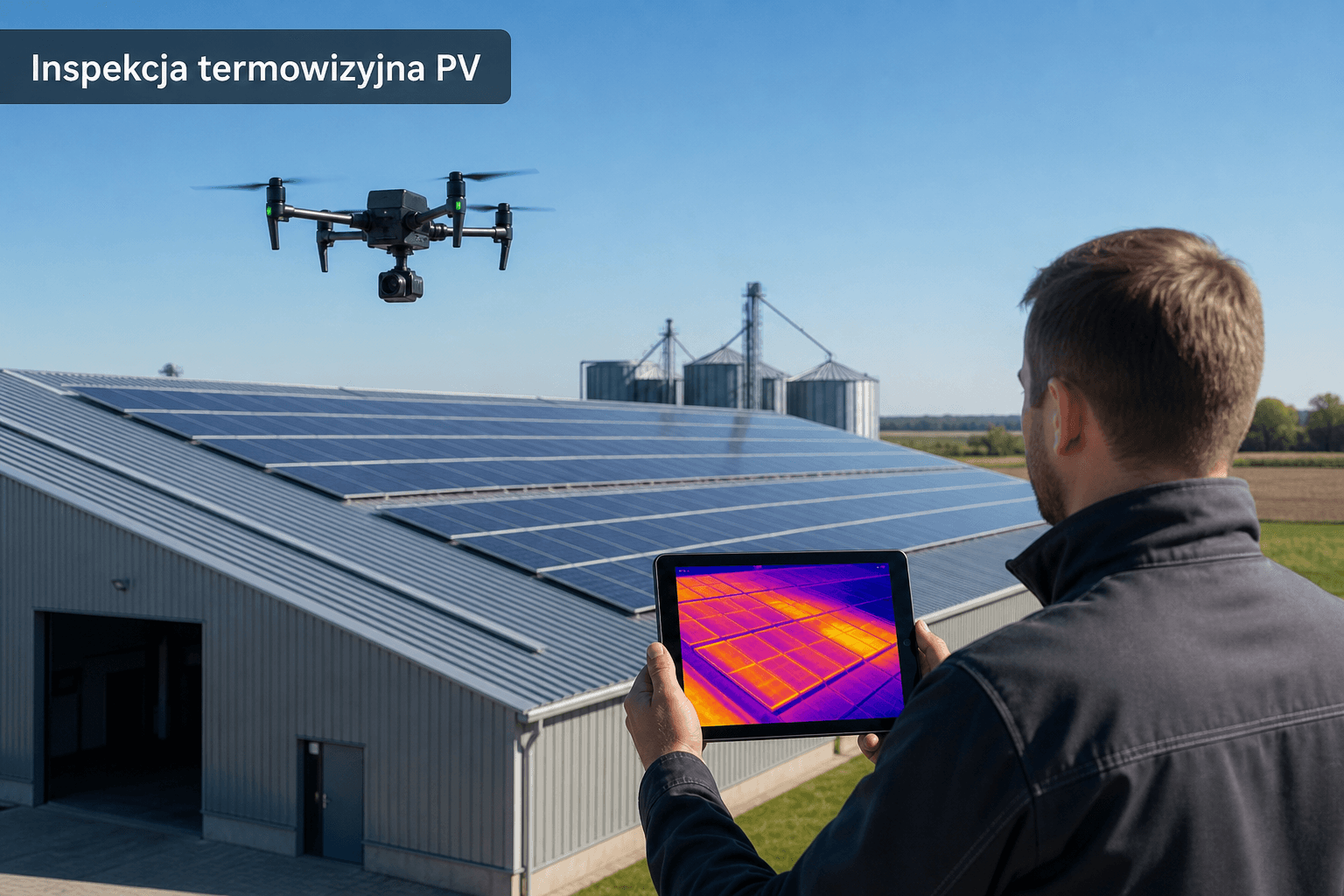 Inspekcja termowizyjna fotowoltaiki dronem – usługa komercyjna B2B