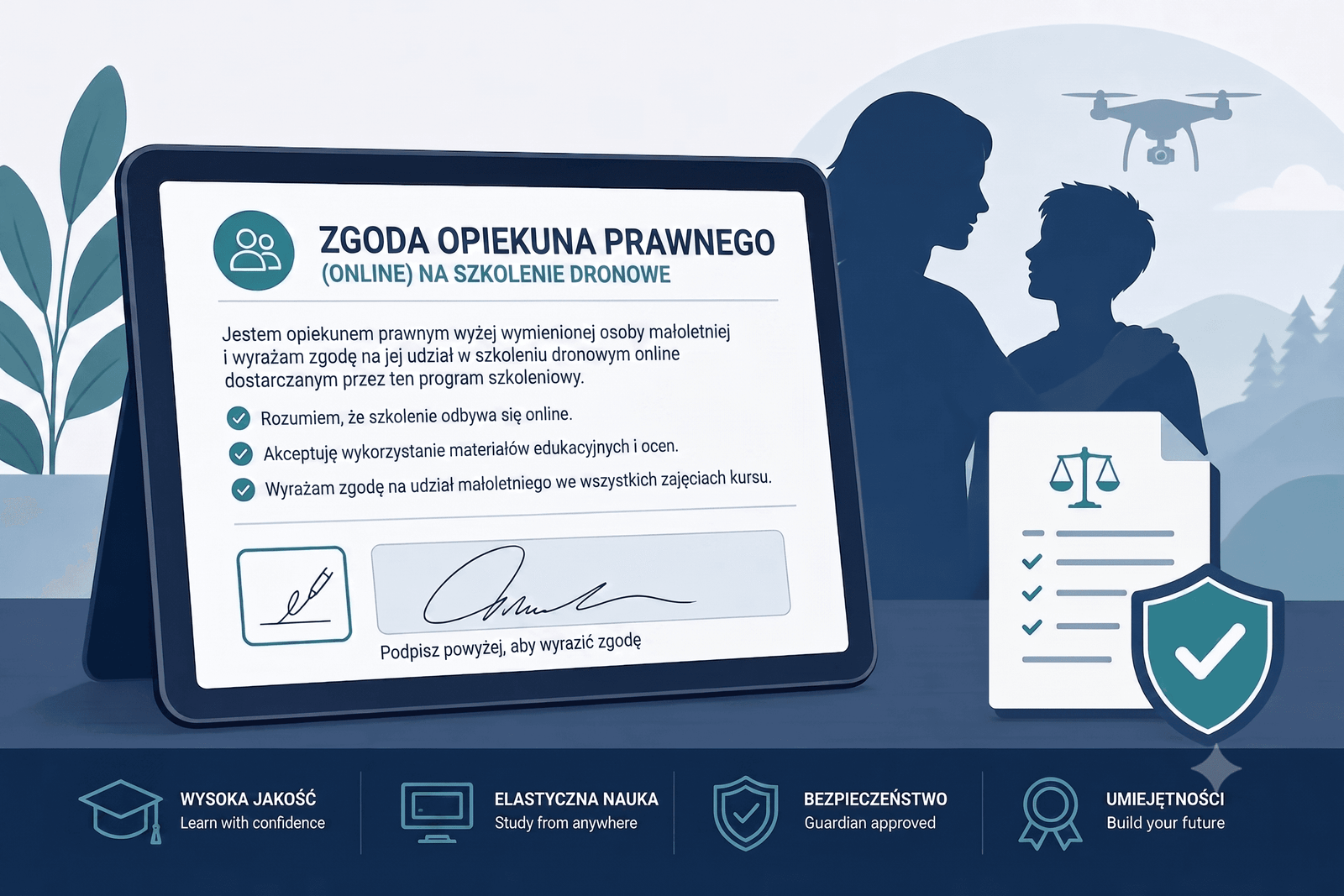 Zgoda opiekunów prawnych na szkolenie online ULC