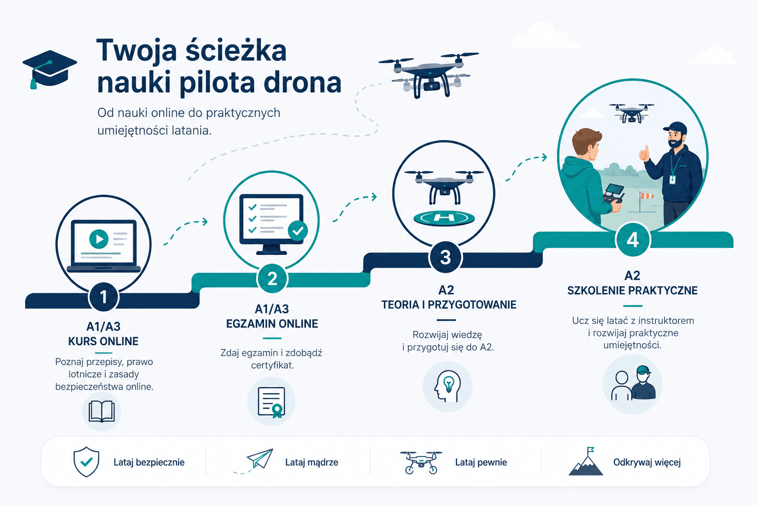 Ścieżka uprawnień BSP dla młodzieży A1/A3 i A2