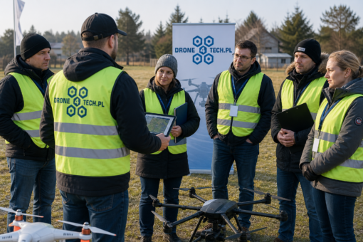 Briefing przedlotowy na szkoleniu STS DRONE4TECH