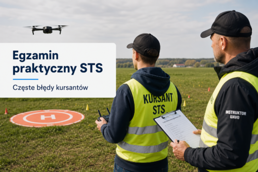 Egzamin praktyczny STS ? instruktor i kursant na polu szkoleniowym