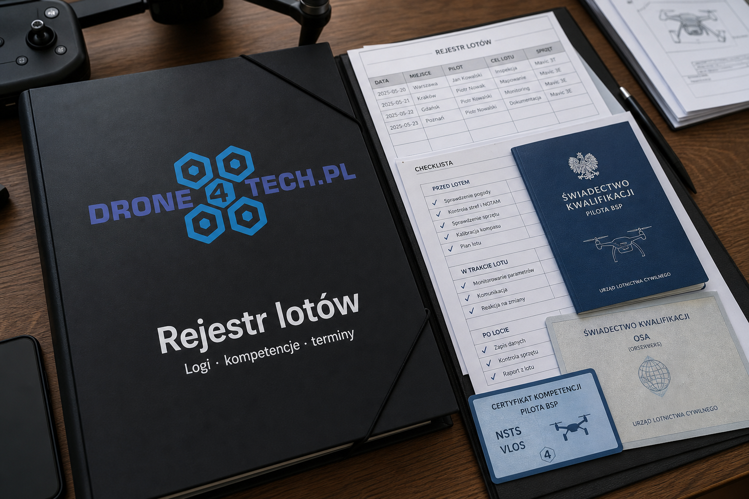 Rejestr lotów – logi, kompetencje, terminy